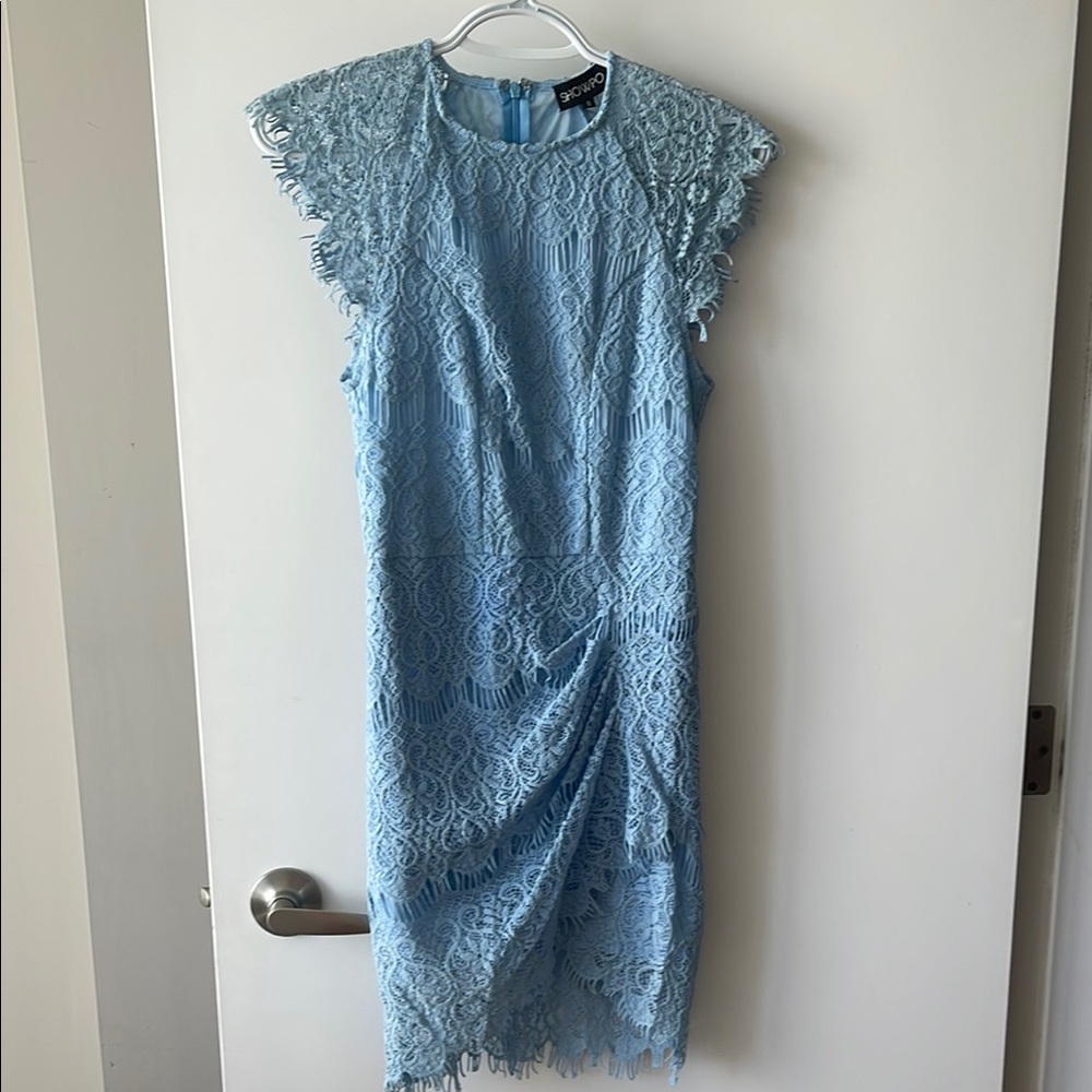 Showpo Light Blue Lace Dress